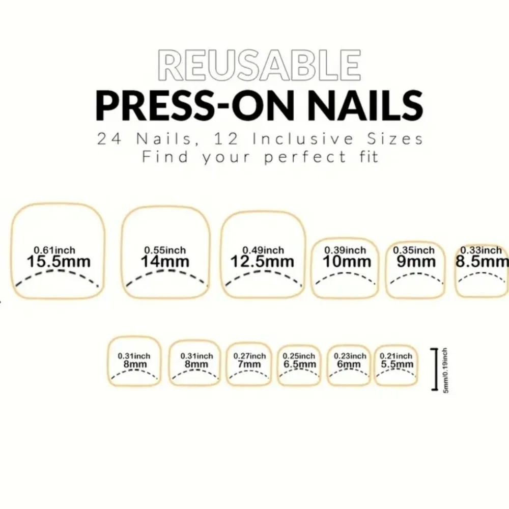 24 Pieces Fake Toe press on nails